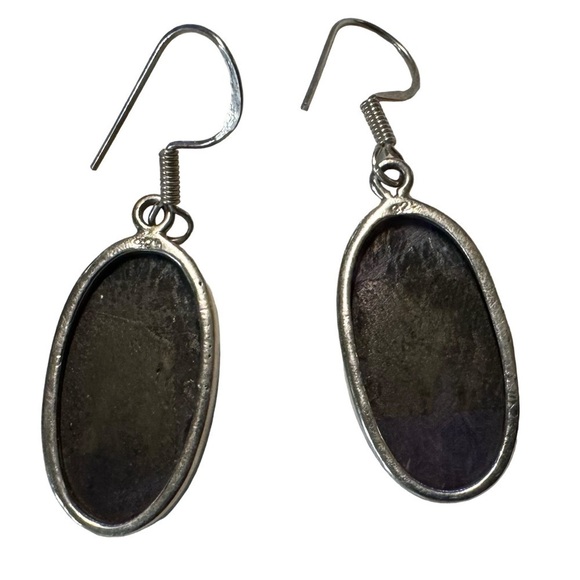 💟RARE💟Siberian💟Charoite💟Sterling Silver Earrings - Picture 7 of 7